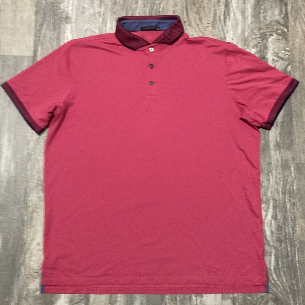 Greyson Golf Polo Pink size Xlarge with Cufflink sleeves Wolf